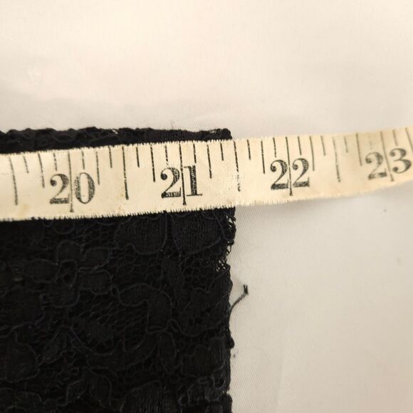 Chico's Design 1 Womens 8 Black Silk Lace Sheer Beaded Button Down Blouse Shirt - Picture 5 of 6